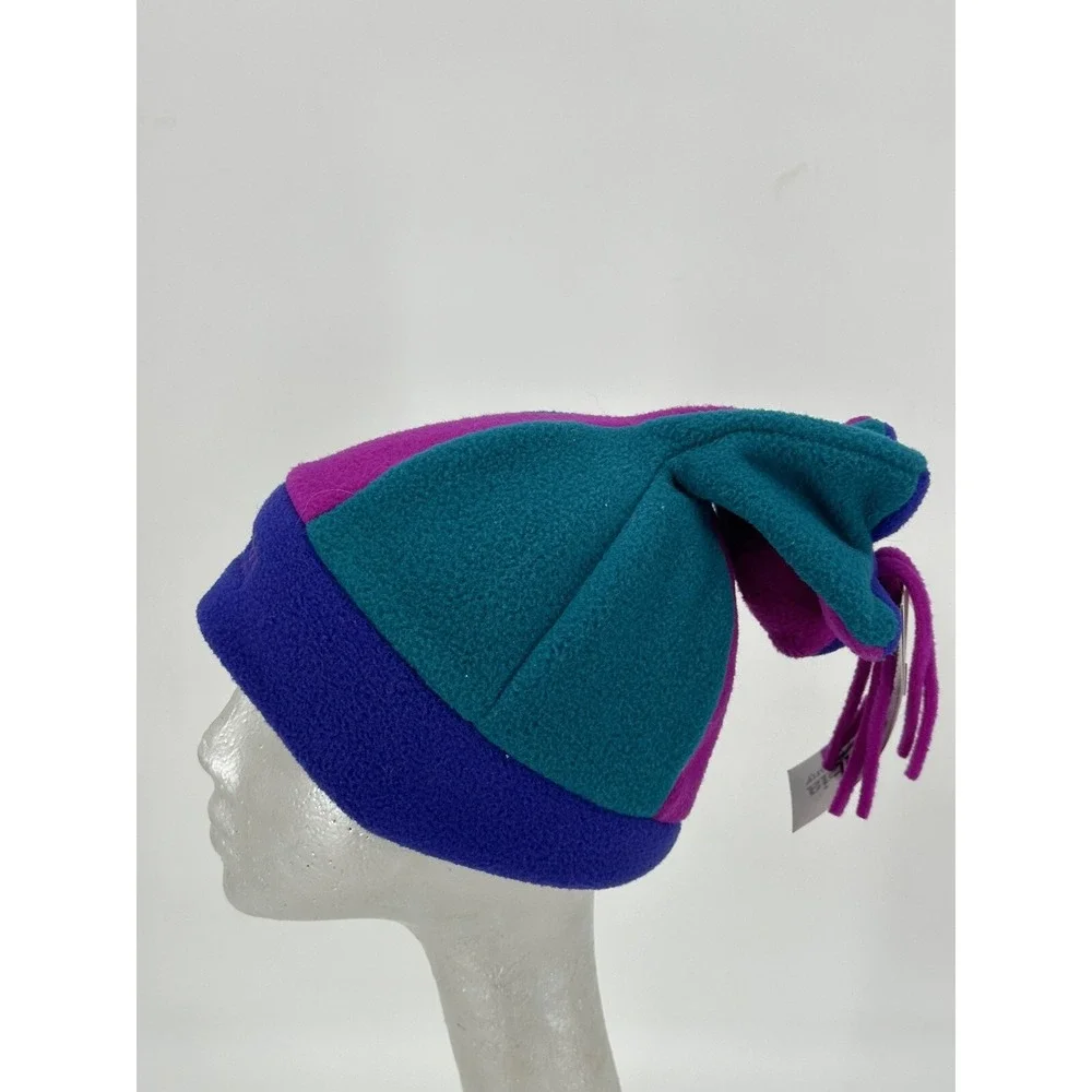 NWT Vintage Columbia Beanie Youth Shooting Star Hat Fleece Sz‎ S/M Multicolor